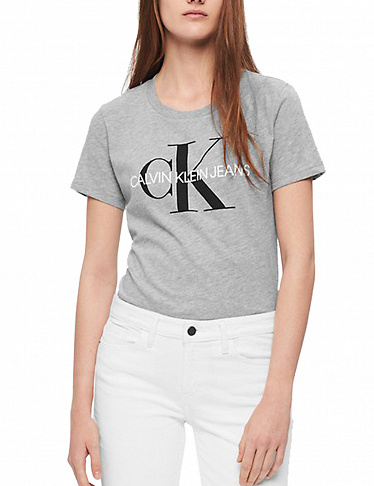 Damen T-Shirt, Calvin Klein, grau