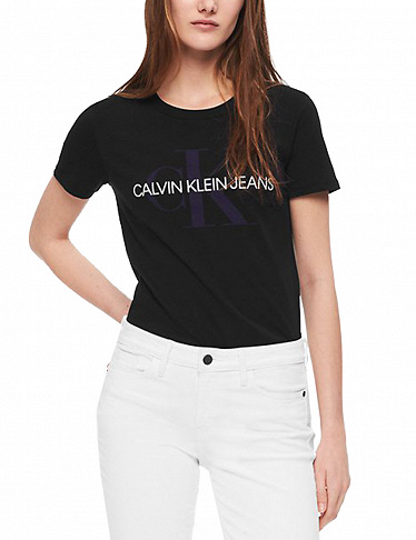 Damen T-Shirt, Calvin Klein, schwarz