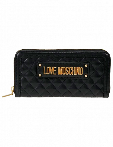 Portemonnaie mit Logo Love Moschino, schwarz