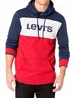 Pullover à capuche homme Levi's, bleu/rouge