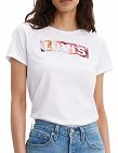 Levi's t-shirt femme à imprimé logo, blanc + rouge