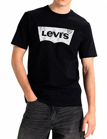 Herren T-Shirt «Core Batwing» Levi's, schwarz + weiss