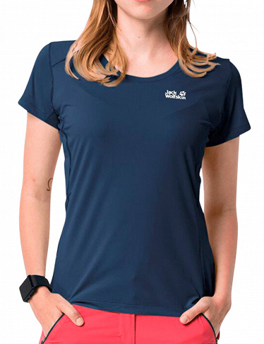 Jack Wolfskin T-shirt für SIE «Narrows T», indigoblau