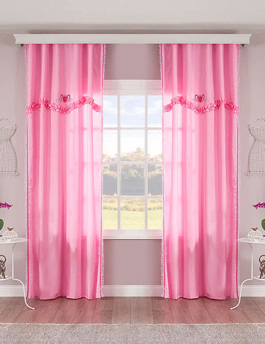 Vorhang «Rosa 1 Stück Pink»