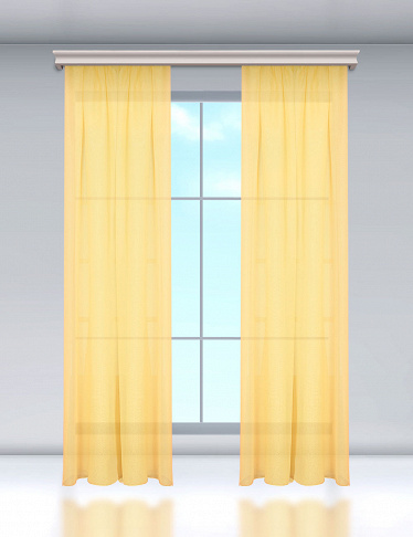 «Clic»-Vorhang, H 240 cm, B 200 cm, gelb