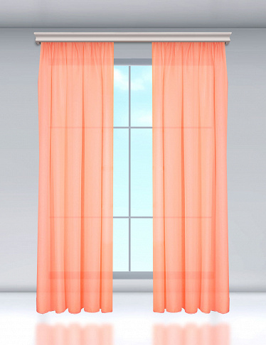 «Clic»-Vorhang, H 240 cm, B 200 cm, lachs