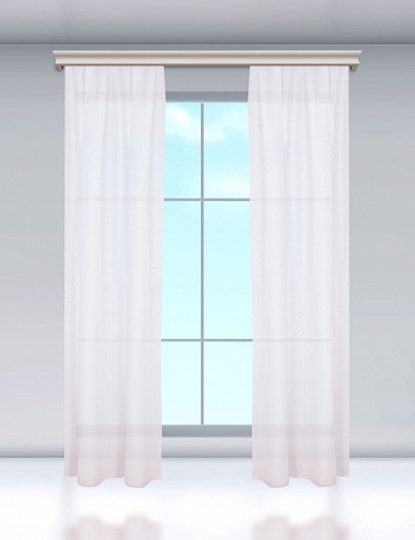 «Clic»-Vorhang, H 240 cm, B 200 cm, weiss