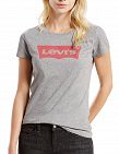 LEVI'S Damen T-Shirt , grau meliert/rot