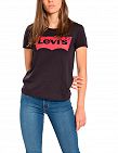LEVI'S T-shirt pour femme, noir et rouge