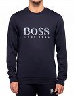 Image of Hugo Boss Sweatshirt mit grossem Logo, dunkelblau