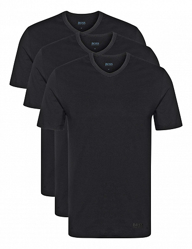 Herren T-Shirt Hugo Boss im 3er-Pack, schwarz