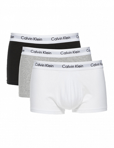 Calvin Klein Boxer, 3er-Pack, weiss/grau/schwarz