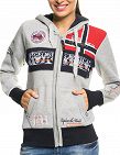 Geographical Norway Expedition Sweat Femme « Flyer Lady », gris