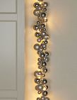 Guirlande boules argent, 2 m, 50 LED
