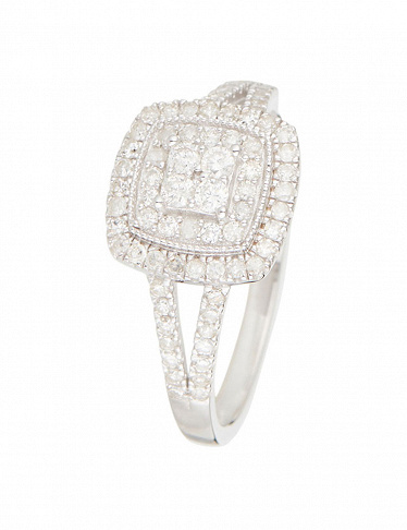 Artisan Joaillier Ring «Newcastle», Weissgold/Diamanten