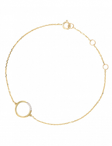 Artisan Joaillier Armband «Cercle», Gelbgold/Diamanten