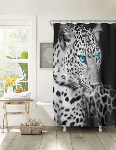 Duschvorhang «Leopard», 180 x 180 cm