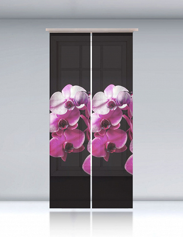 Schiebevorhang «Orchidee», 245 x 60 cm