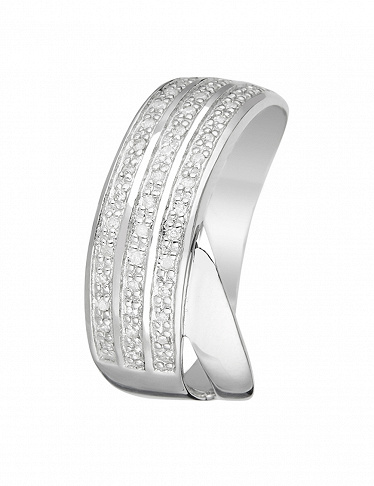 Artisan Joaillier Ring «Tulum», Weissgold/Diamanten