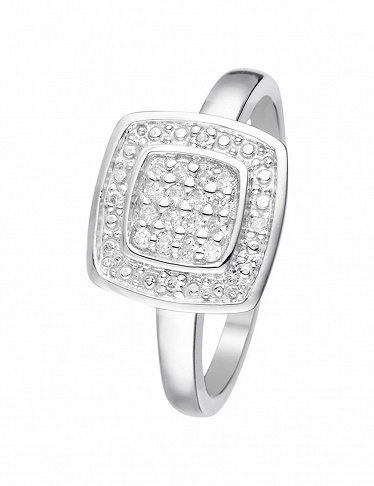 Artisan Joaillier Ring «Lima», Weissgold/Diamanten
