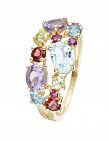Artisan Joaillier Ring «Color me», Gelbgold/Multicolor-Steine