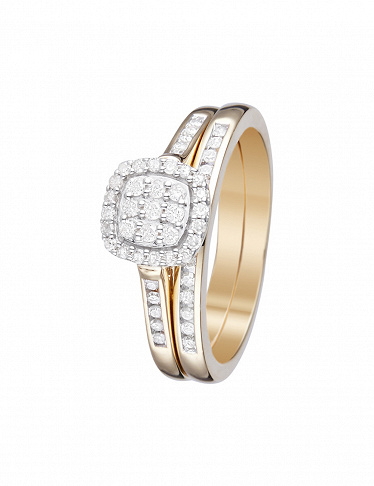 Artisan Joaillier Ring «Mon voeu le plus cher», Gelbgold/Diamanten
