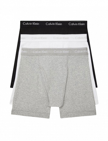 Calvin Klein Boxer, 3er-Set, weiss/grau/schwarz