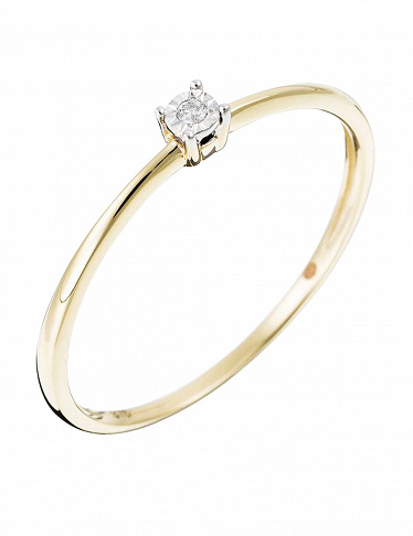 Comptoir du Diamant Ring «Pure», Gelbgold/Diamant