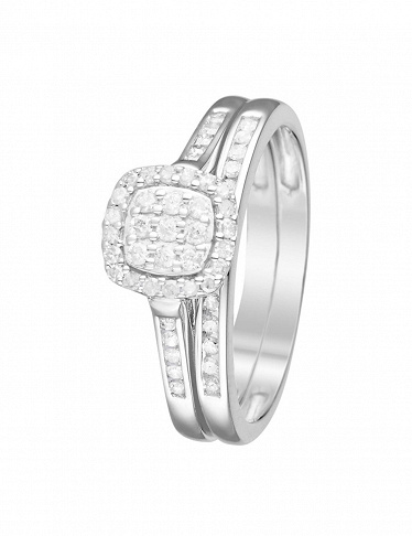 Artisan Joaillier Ring «Mon voeu le plus cher», Weissgold/Diamanten
