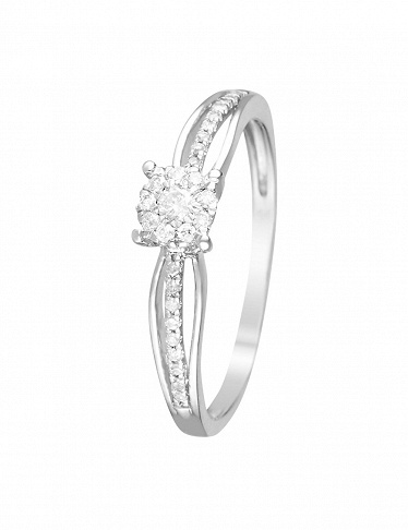 Artisan Joaillier Ring «La Promise», Weissgold/Diamanten