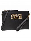 Versace Jeans Handtasche, Saffianoleder, schwarz