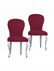 Housse pour chaise standard «Eysa», rouge, set de 2 pièces, dos: La 38-46 cm x H 41-56 cm, assise P 38-48 cm x La 41-56 cm