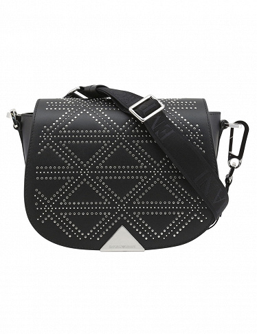 Emporio Armani Handtasche mit Nieten, schwarz