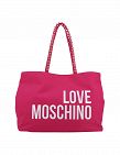 Love Moschino Handtasche aus Textil, rosa