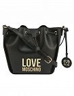 Love Moschino Handtasche mit Kordel- und Magnetverschluss, schwarz