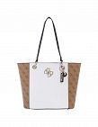 Image of GUESS Tote Bag «Noelle», weiss/braun