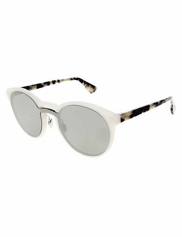 Dior Damensonnenbrille «Ronde», weiss/leopard