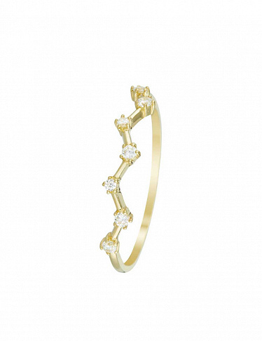 By Colette Ring «Fil amoureux», Gelbgold + Zirkonia