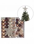 Set de décorations de Noël pour sapin, 45 pièces, ambré