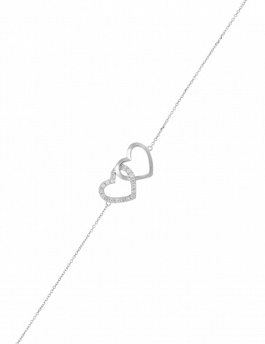 Artisan Joaillier Armband «Jamais sans toi», Weissgold/Diamant