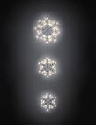 Lichtkette «Snowflakes», hängend, LEDs, Ø 40/30/25 cm