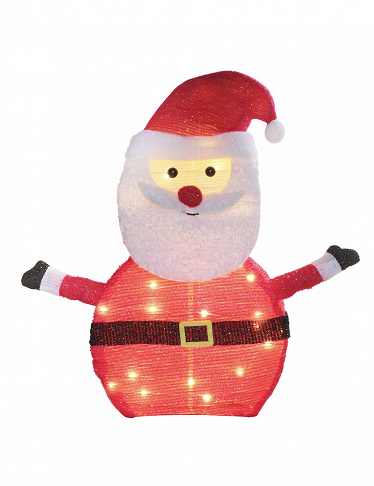 Leuchtender Weihnachtsmann, 30 LEDs, H 73 cm