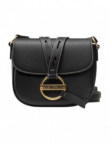Love Moschino Handtasche in Halbmondform, schwarz