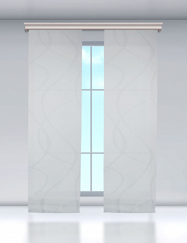 Schiebevorhang «Panel» 1 Stück, weiss/grau