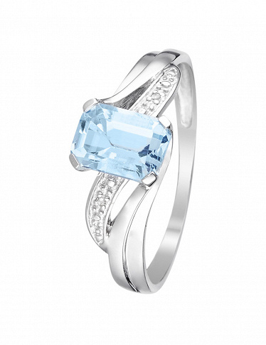 Artisan Joaillier Ring «Bora Bora», Diamanten/Topas/Weissgold