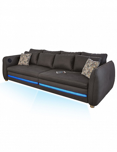 Verbundenes Sofa «Lounge», mit LED, L 107 x H 123 x T 59 cm, schwarz