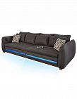 Sofa «Lounge» mit Soundsystem und LED, Bluetooth, L 286 x H 115 x T 86 cm, schwarz