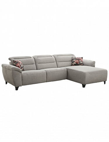 Relax-Sofa «Lugano», Schenkelmasse 302 x 189 cm, grau