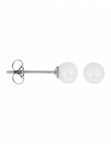 Or Éclat Ohrstecker «My Pearl», Weissgold