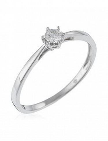 Le diamantaire Ring «Solitaire envoûtant», Weissgold